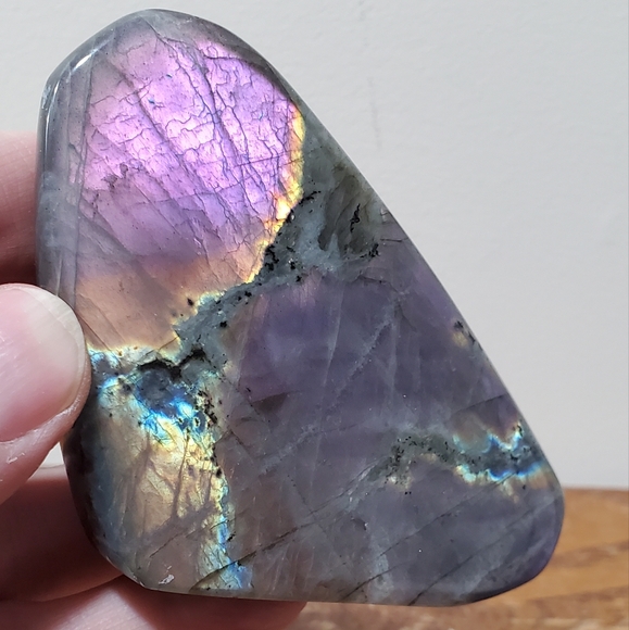 Labradorite Crystal Freeform, Two-Sided Flash, 176 grams - Picture 14 of 17